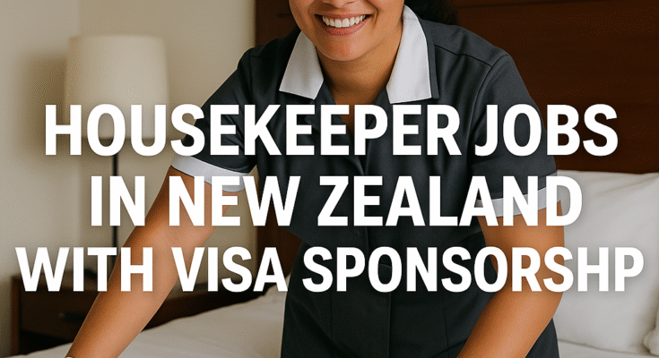 Housekeeper Jobs in New Zealand With Visa Sponsorship
